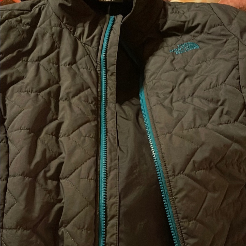 The North Face Quilted Jacket with Teal Accents